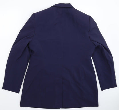 Womens UK Size 14 Preworn Regular Blue Suit Jacket