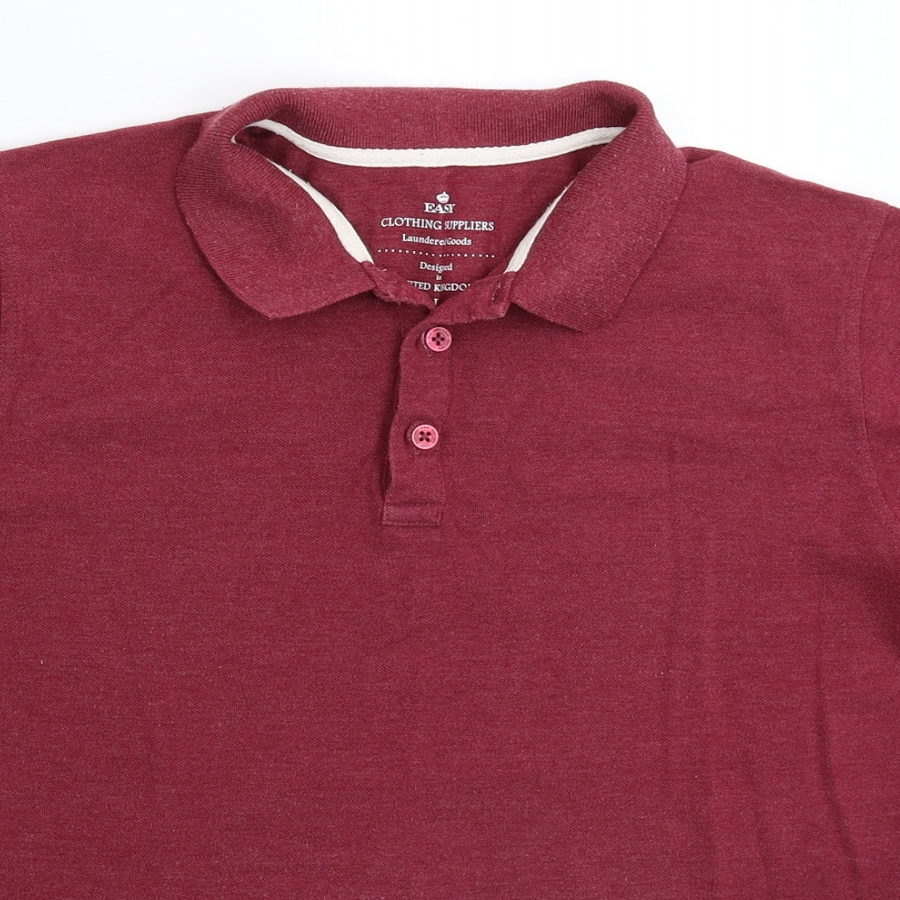 Easy Mens Brown    Polo Size L