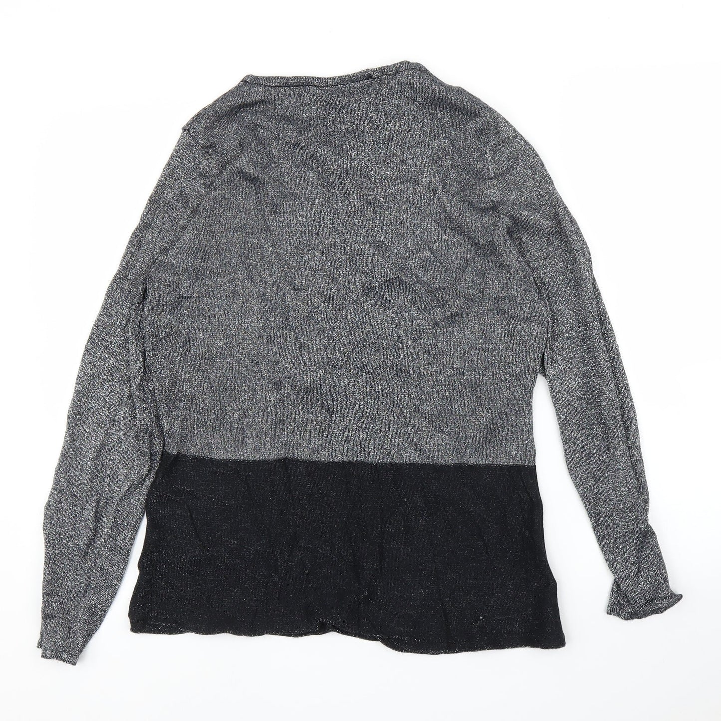 Avenue Womens Silver   Basic Blouse Size M