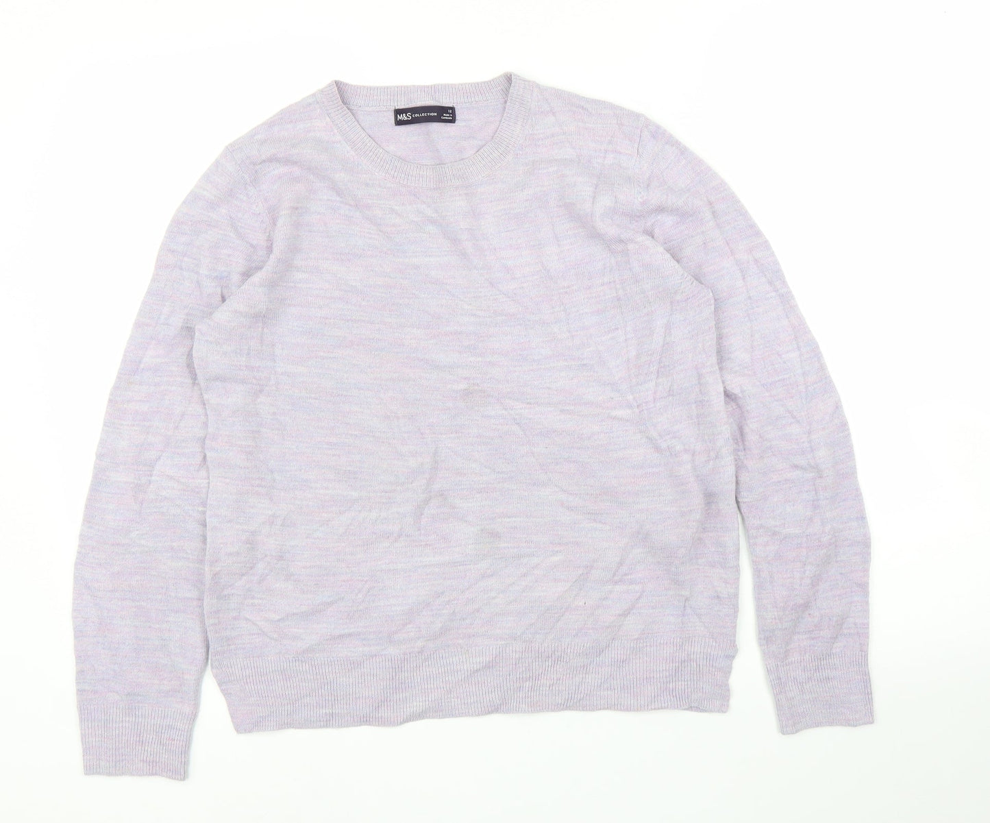Womens UK Size 12 M&S Purple Pullover Jumper
