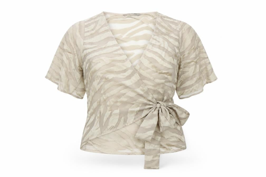 Womens UK Size 10 F&F Gold Wrap Blouse