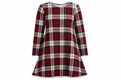 AX Paris Womens Purple Plaid  A-Line  Size S