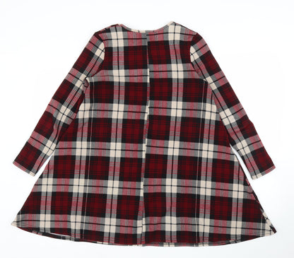 AX Paris Womens Purple Plaid  A-Line  Size S