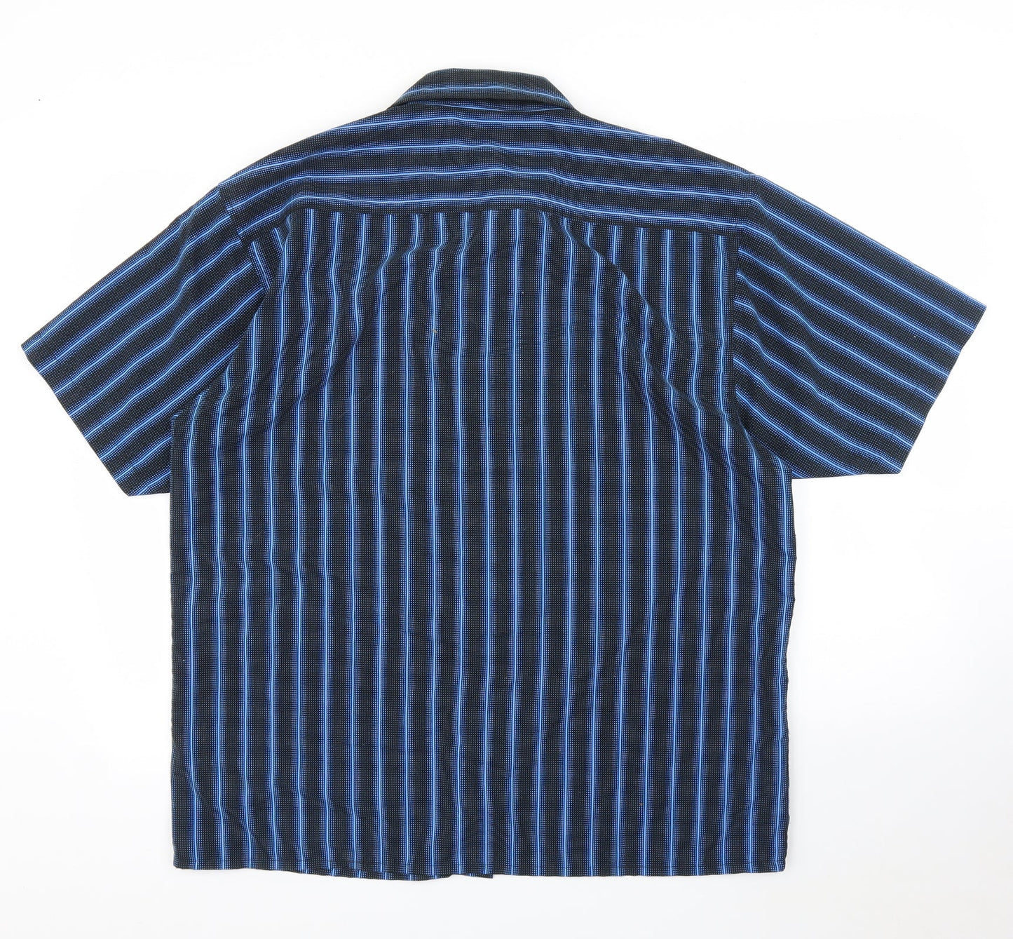 Mens UK Size L Matalan Blue  Button-Up Short Sleeve Casual Shirt