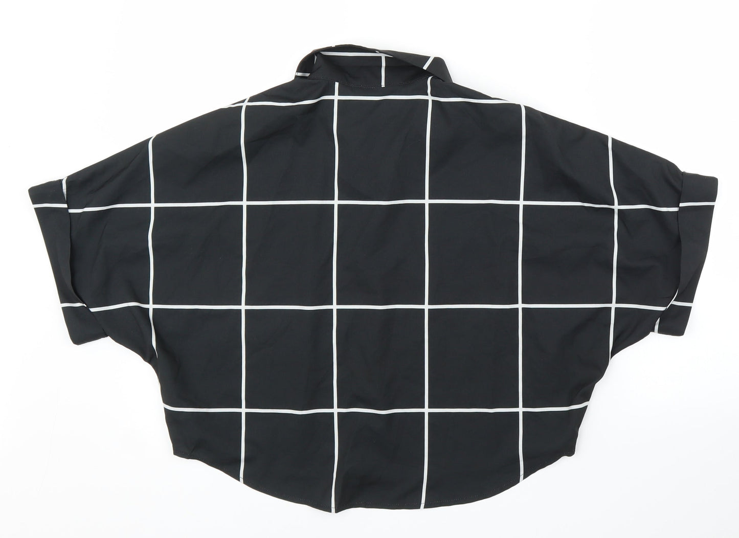 SheIn Womens Black Check  Basic Blouse Size XS