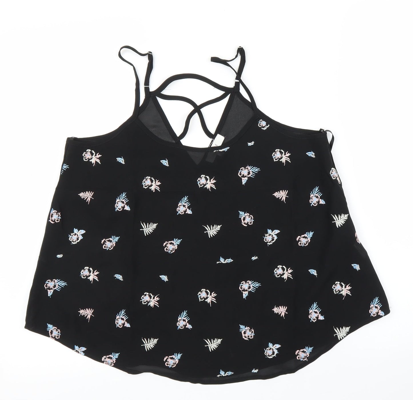 Womens UK Size M MINE Black Camisole Blouse