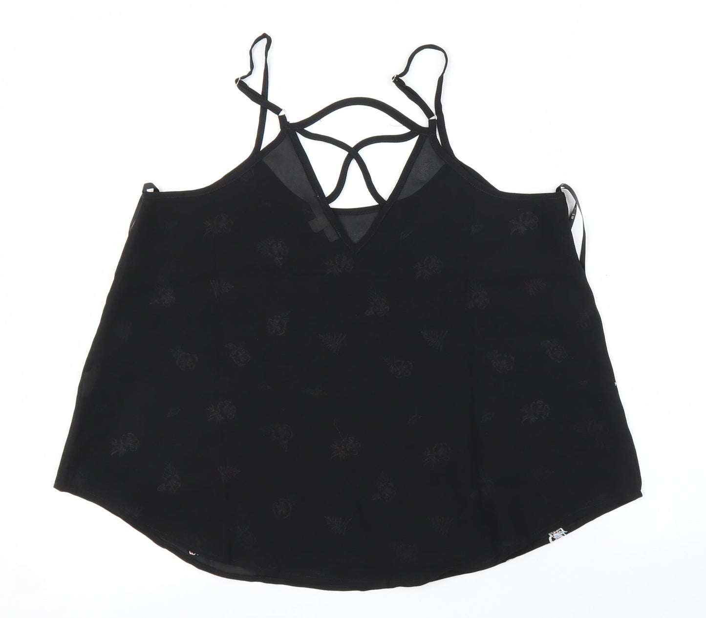 Womens UK Size M MINE Black Camisole Blouse