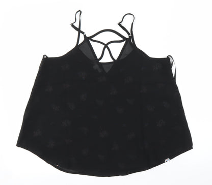 Womens UK Size M MINE Black Camisole Blouse