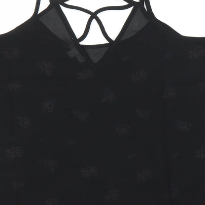 Womens UK Size M MINE Black Camisole Blouse