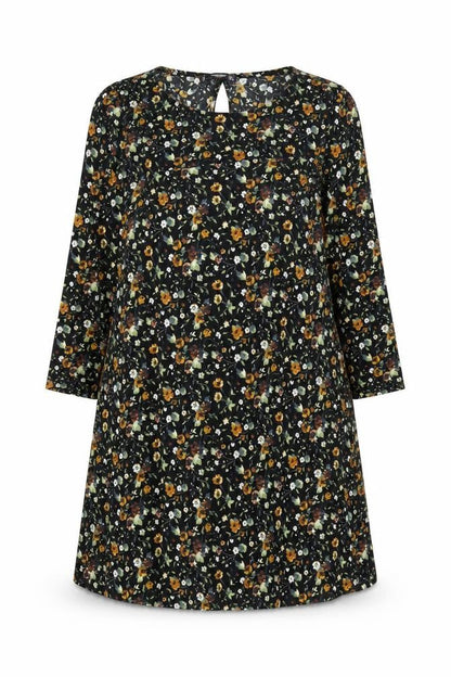 Mango Womens Black Floral  A-Line  Size S