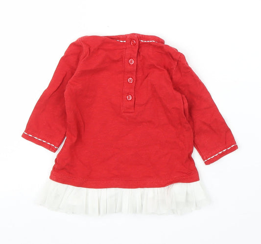 NEXT Girls Red   Basic T-Shirt Size 0-3 Months