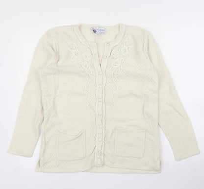 Fragrance Womens Ivory   Cardigan Jumper Size S