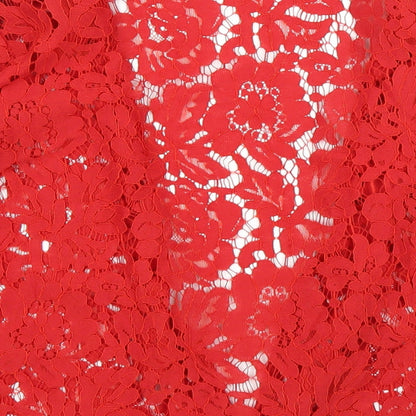 Womens UK Size 10 Preworn Red Basic Blouse