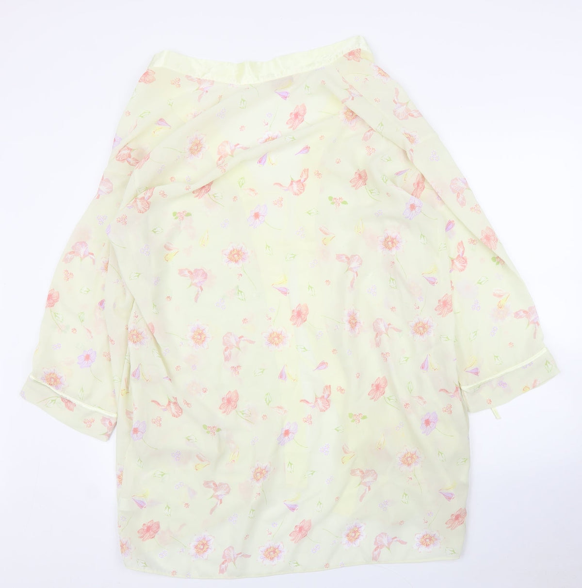 BHS Womens Yellow Floral  Capri Robe Size 12