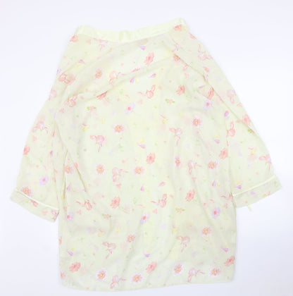 BHS Womens Yellow Floral  Capri Robe Size 12
