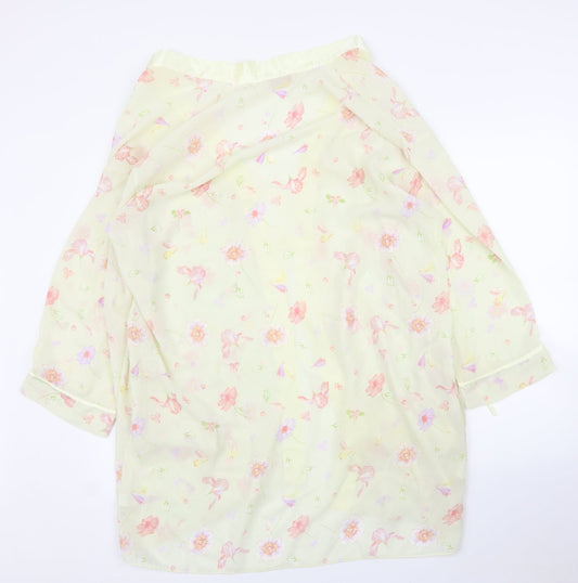 BHS Womens Yellow Floral  Capri Robe Size 12