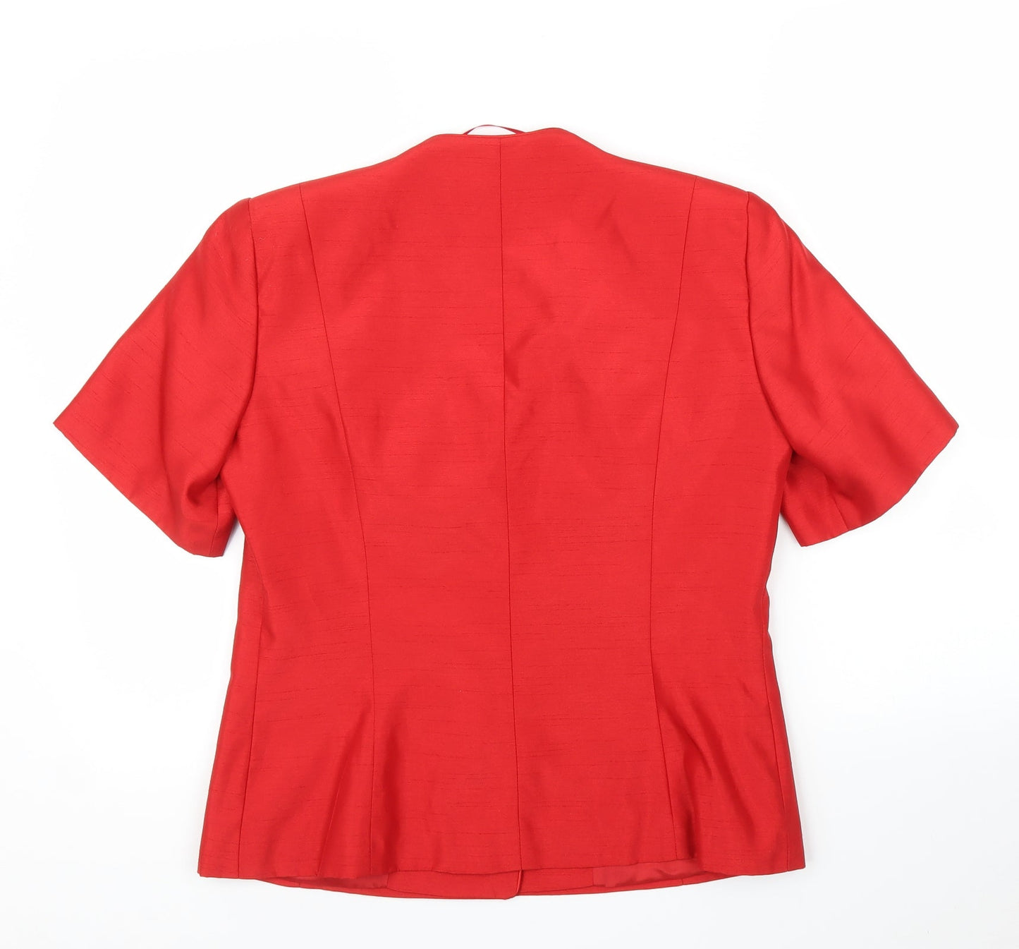 Womens UK Size 12 Roman Red Basic Blouse