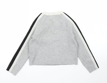 Primark Girls Grey   Pullover Jumper Size 7-8 Years