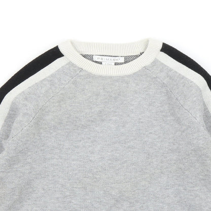 Primark Girls Grey   Pullover Jumper Size 7-8 Years
