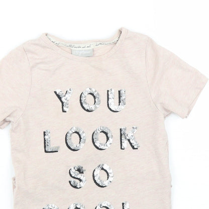 Matalan Girls Beige   Tunic T-Shirt Size 5 Years