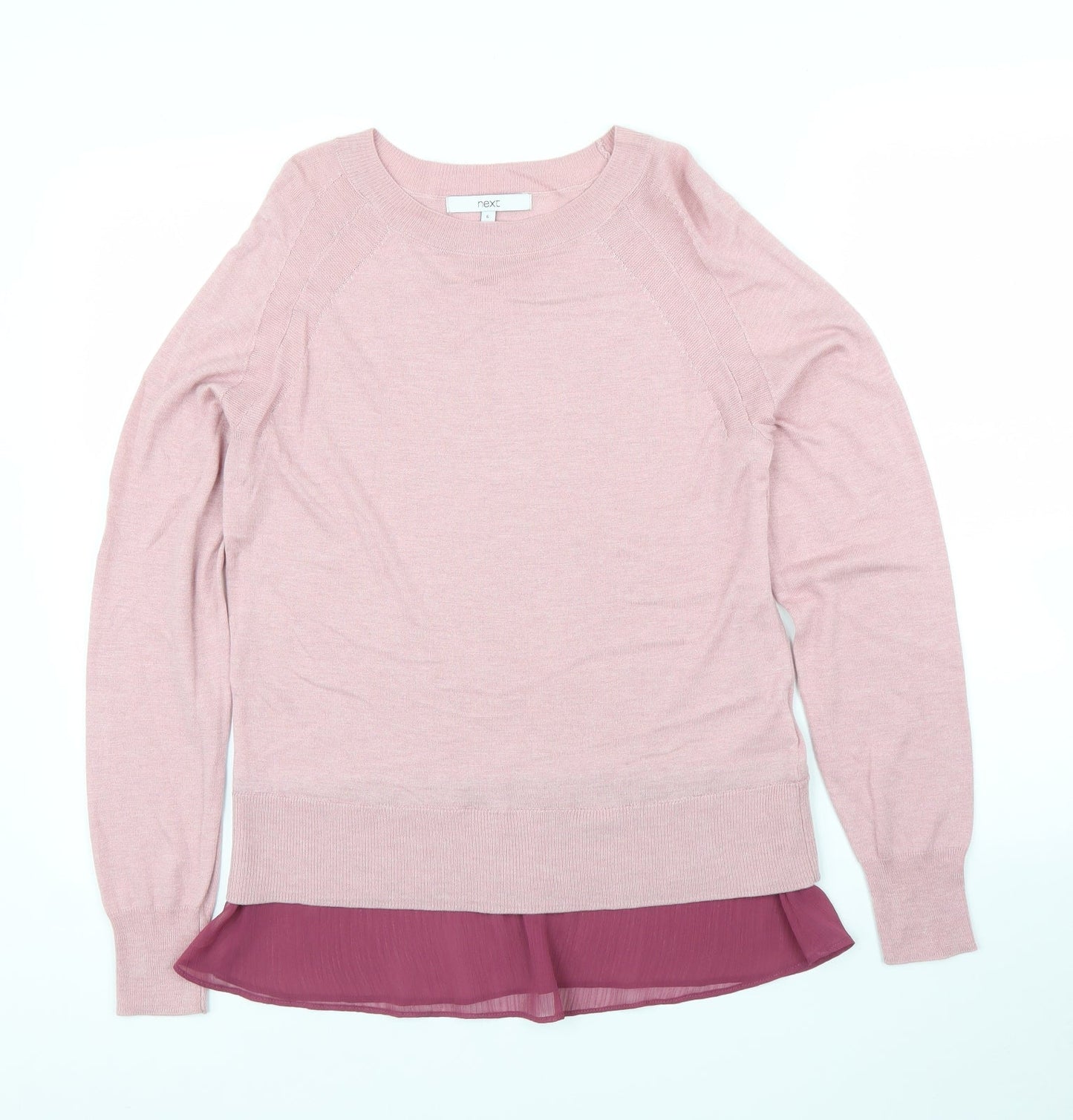 Womens UK Size 6 NEXT Pink Pullover Jumper