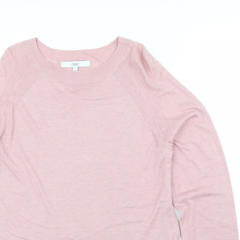 Womens UK Size 6 NEXT Pink Pullover Jumper
