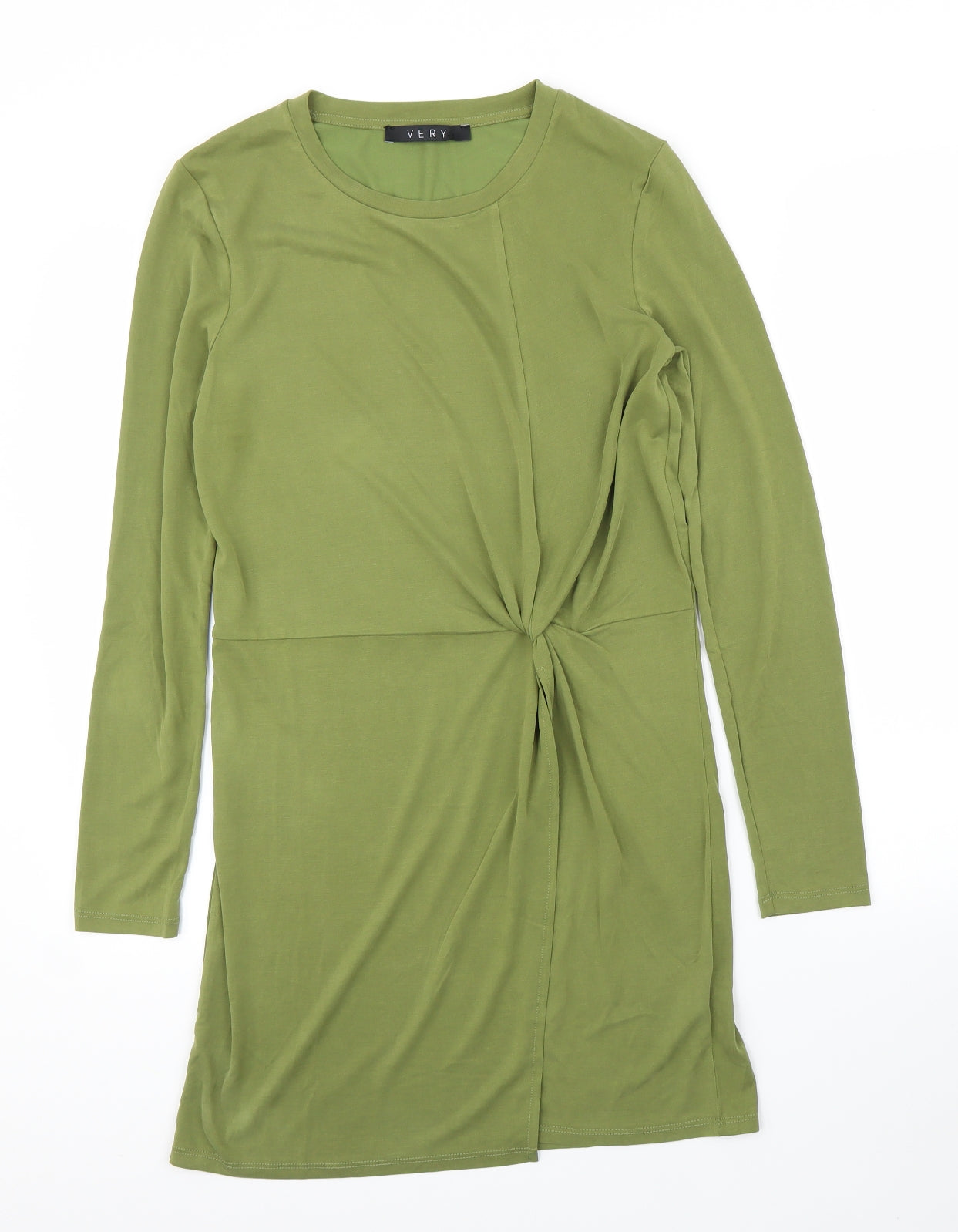 Womens UK Size 8 Very Green Tunic Blouse