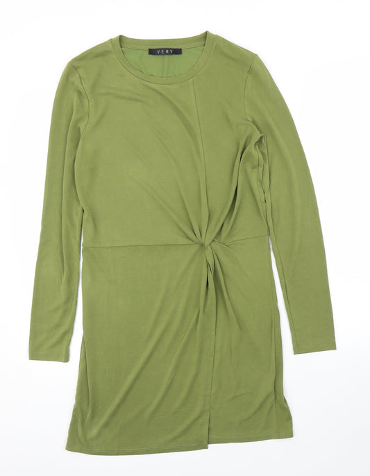 Womens UK Size 8 Very Green Tunic Blouse