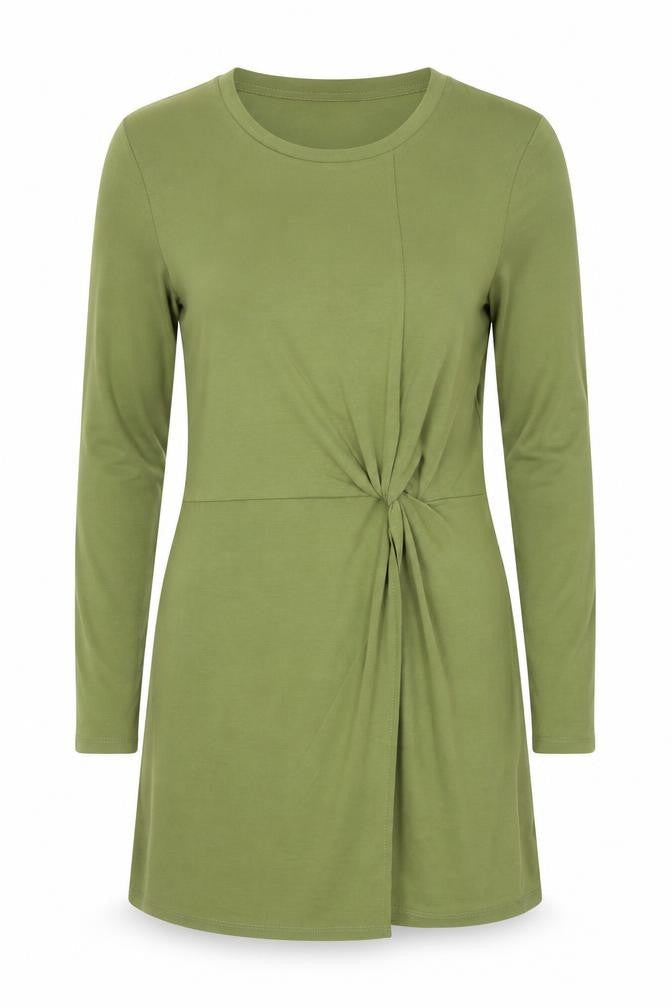 Womens UK Size 8 Very Green Tunic Blouse