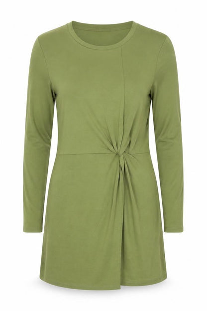 Womens UK Size 8 Very Green Tunic Blouse