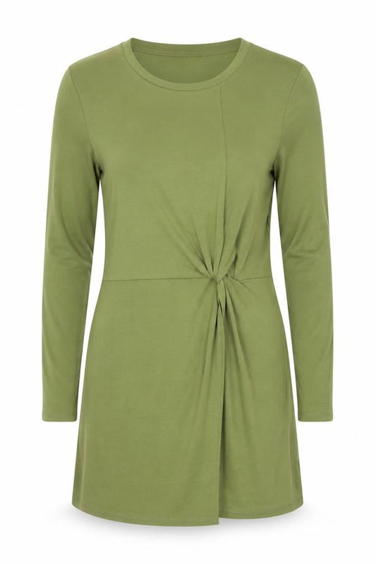 Womens UK Size 8 Very Green Tunic Blouse