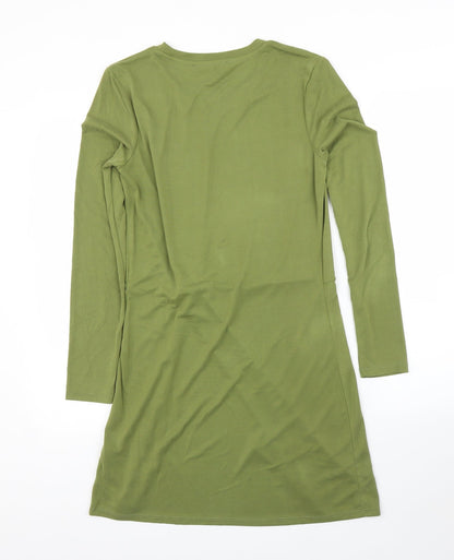 Womens UK Size 8 Very Green Tunic Blouse