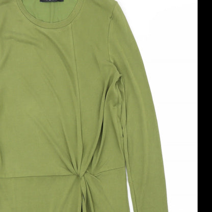 Womens UK Size 8 Very Green Tunic Blouse
