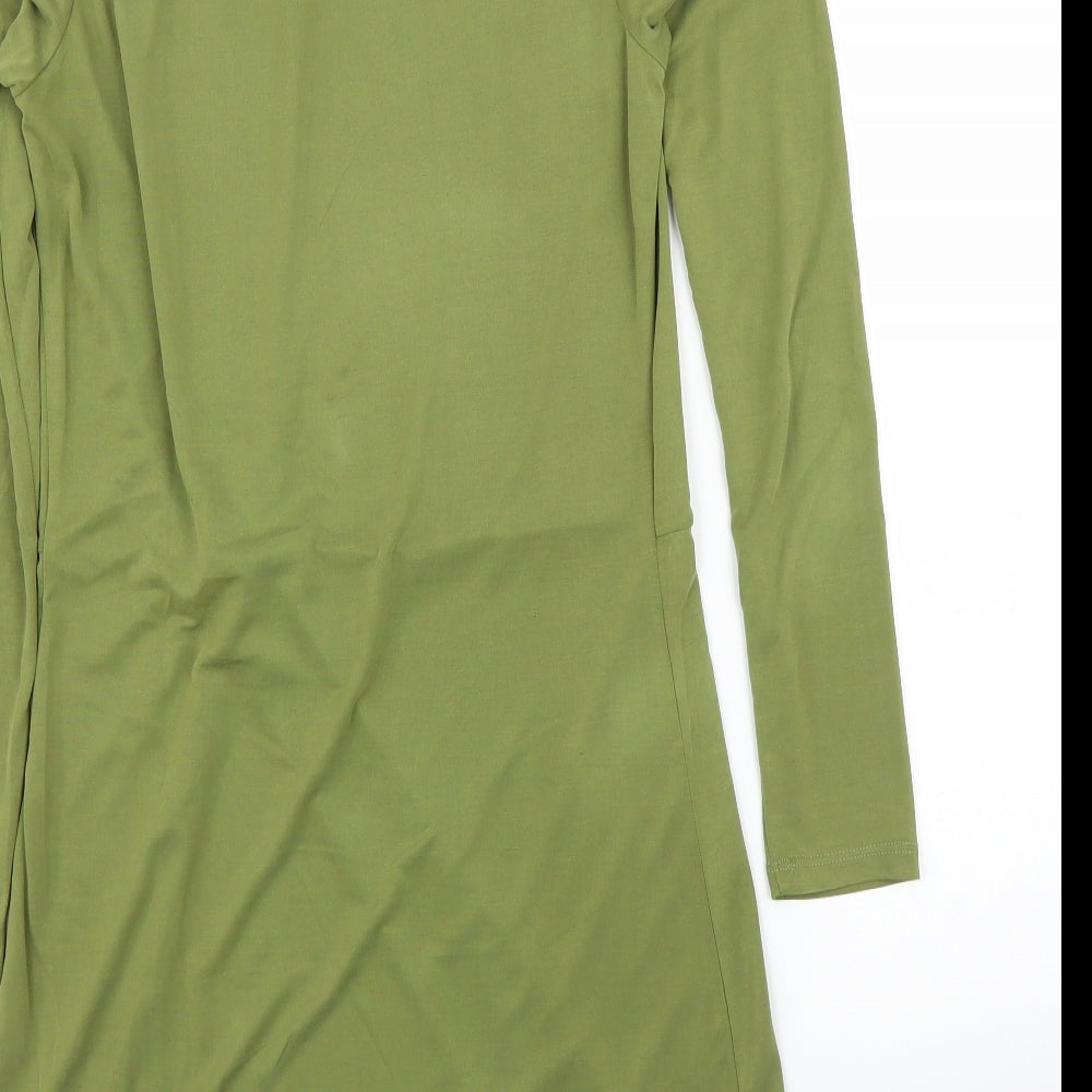 Womens UK Size 8 Very Green Tunic Blouse