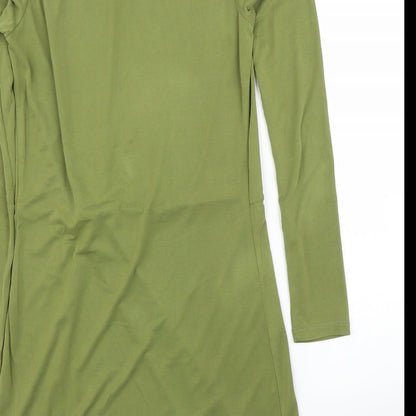 Womens UK Size 8 Very Green Tunic Blouse