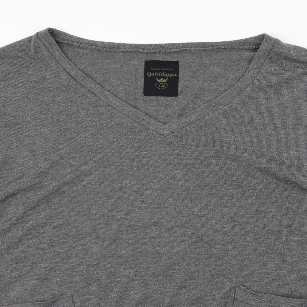 Golddigga Womens Grey   Pullover Jumper Size 14