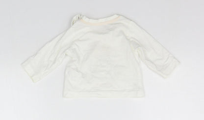 Matalan Baby White   Basic T-Shirt Size 0-3 Months  - ANIMALS