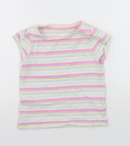 George Girls Multicoloured Striped  Basic T-Shirt Size 2-3 Years