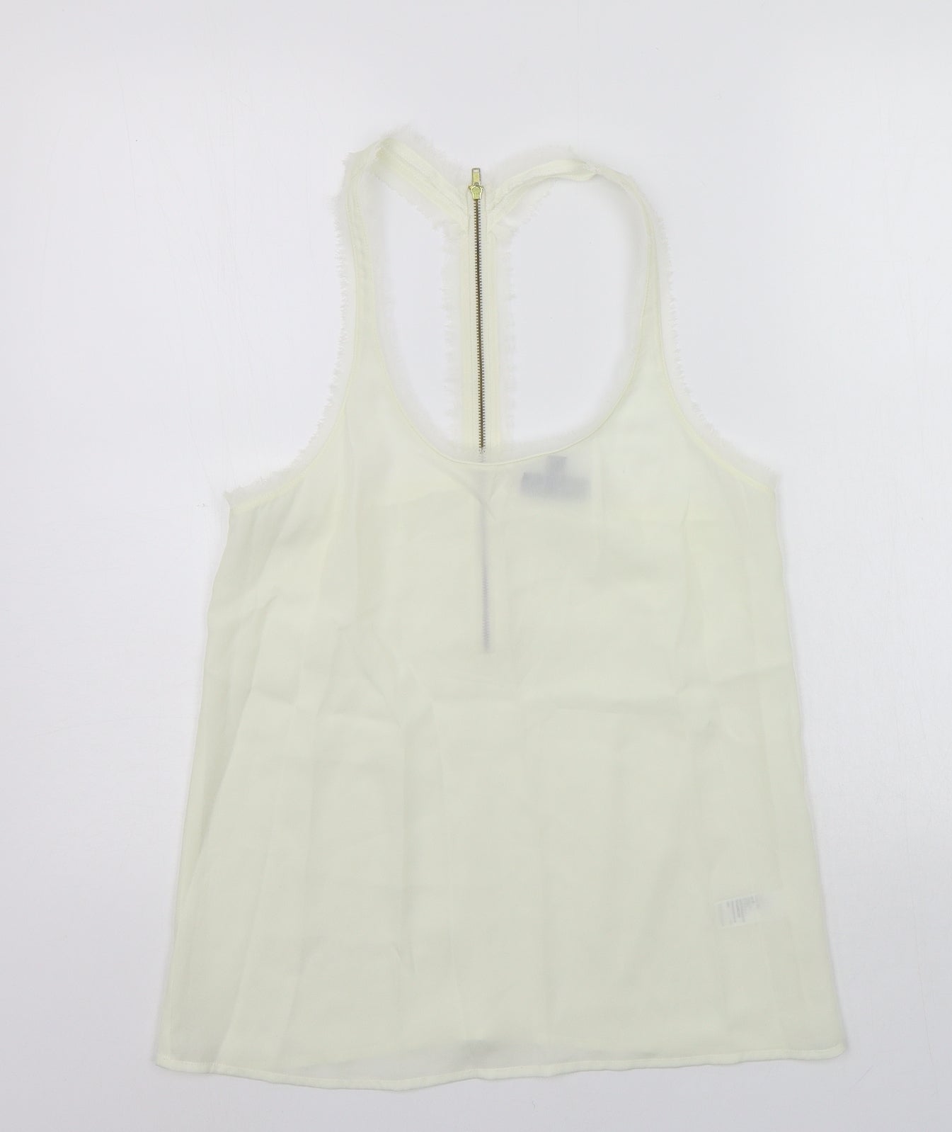 Womens UK Size 8 Topshop White Basic Tank