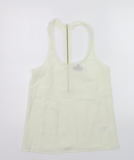 Womens UK Size 8 Topshop White Basic Tank