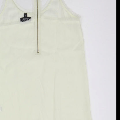 Womens UK Size 8 Topshop White Basic Tank