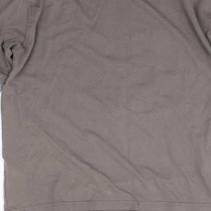 M&Co Girls Brown   Basic T-Shirt Size 11-12 Years