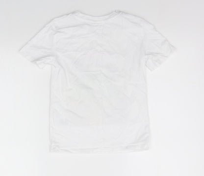 H&M Boys White   Basic T-Shirt Size 7-8 Years