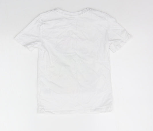 H&M Boys White   Basic T-Shirt Size 7-8 Years