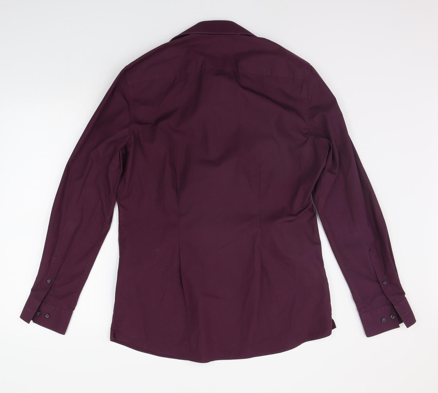 Mens UK Size 16.5 NEXT Purple  Button-Up Long Sleeve Casual Shirt