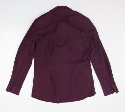 Mens UK Size 16.5 NEXT Purple  Button-Up Long Sleeve Casual Shirt