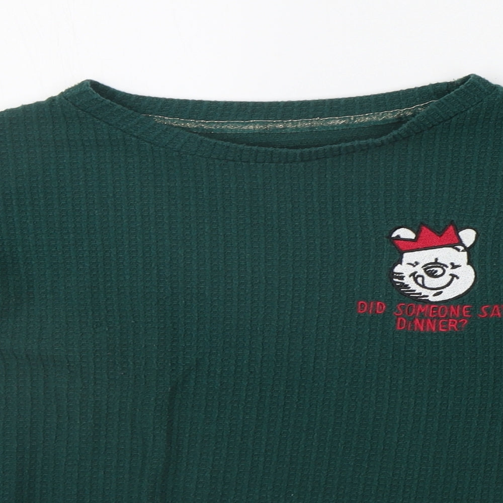 Womens UK Size S LOVE TO LOUNGE Green Pullover Jumper