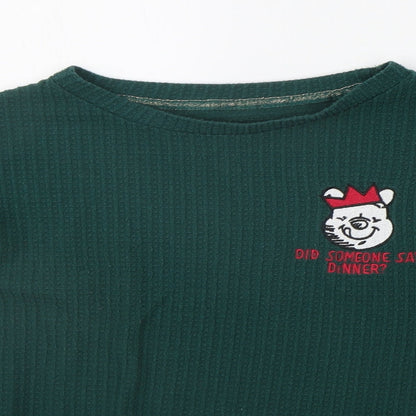 Womens UK Size S LOVE TO LOUNGE Green Pullover Jumper