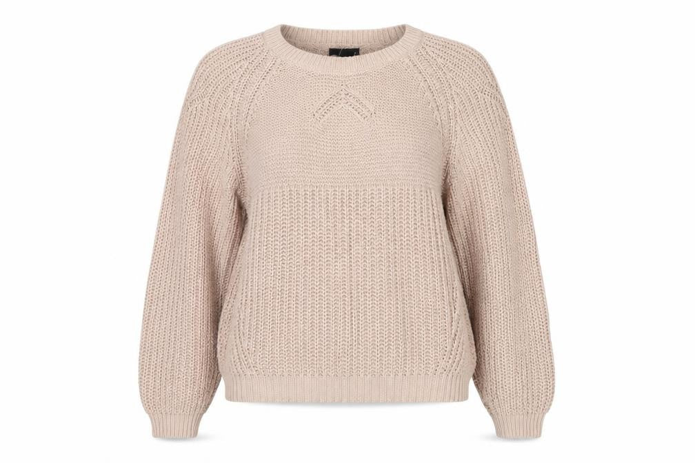 Womens UK Size L H&M Beige Henley Jumper