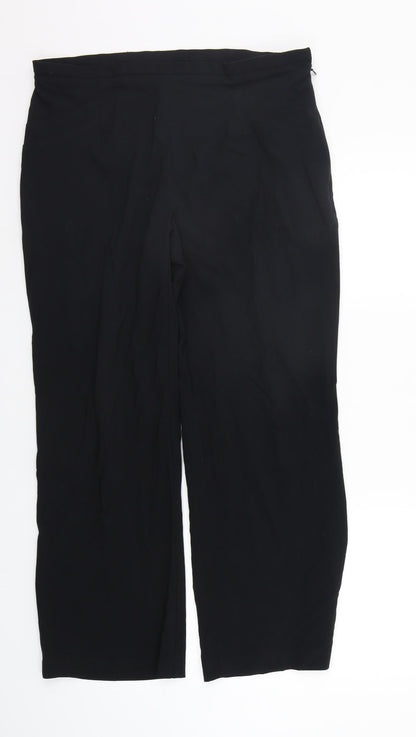 Womens UK Size 14 Marks and Spencer Regular Fit  Black Trousers